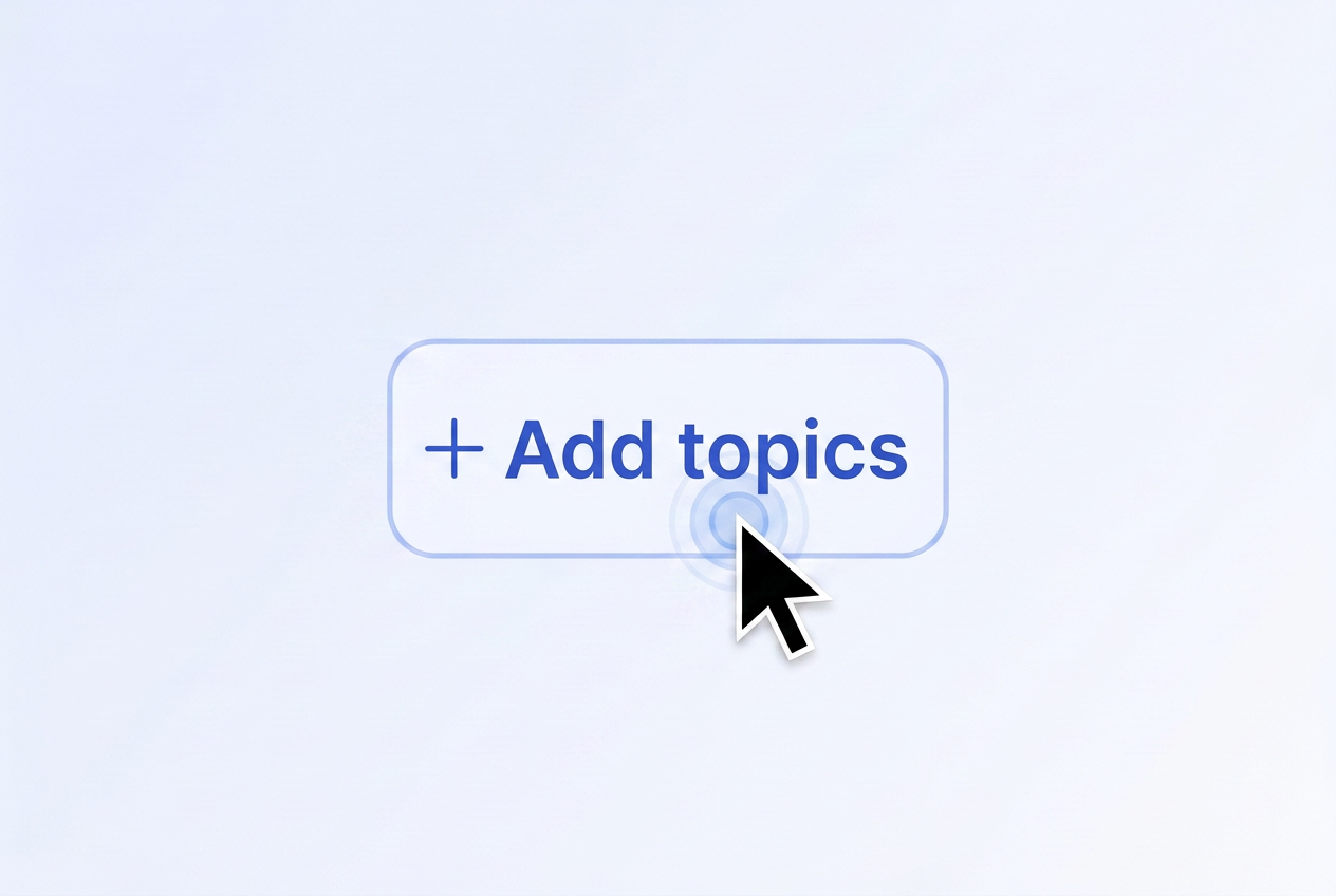 Timeline split into topics